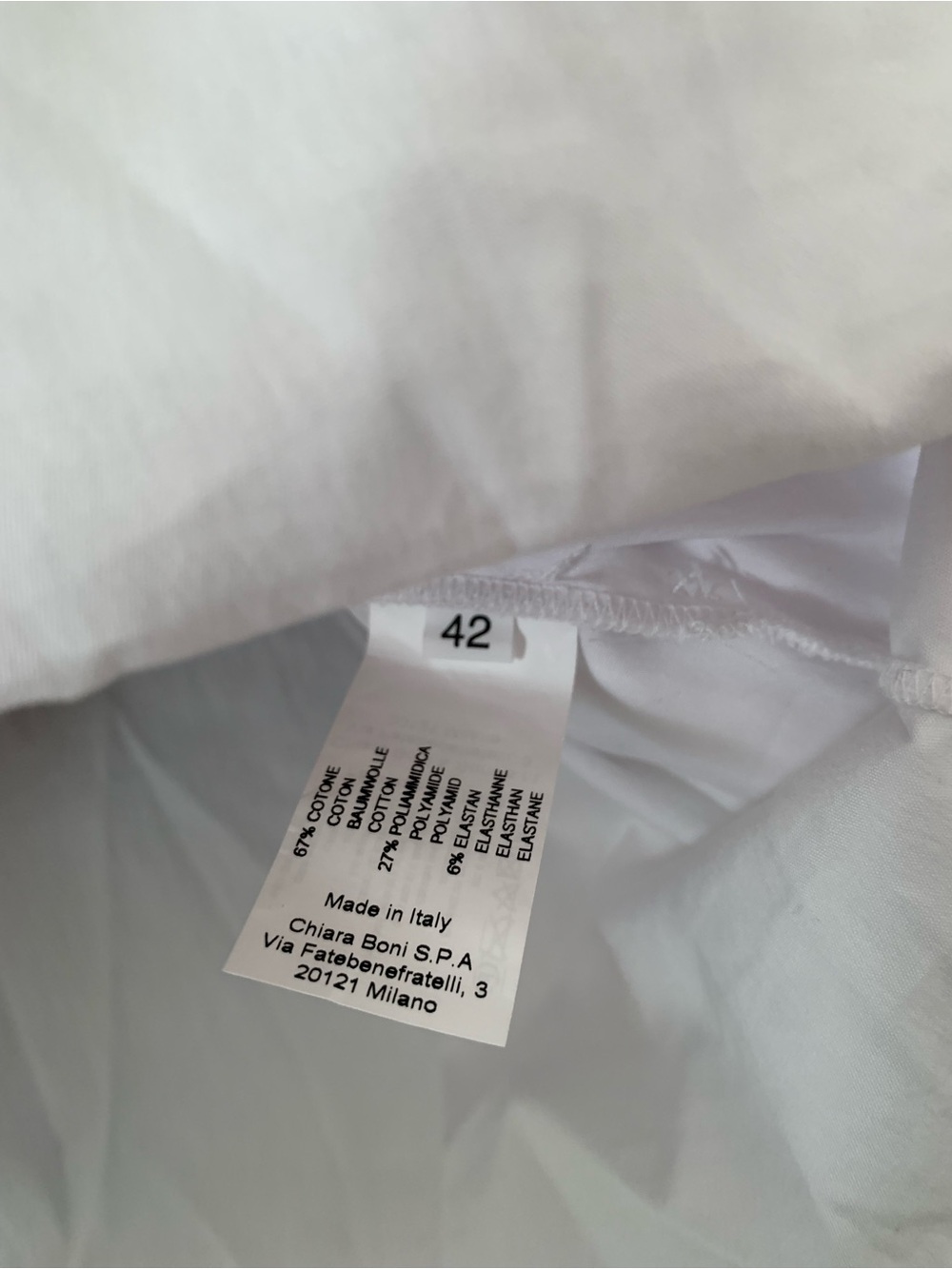 NWT Chiara Boni La Petite Robe Elizee Rosette Cotton Faux-Wrap Top 42/6 - Picture 6 of 6